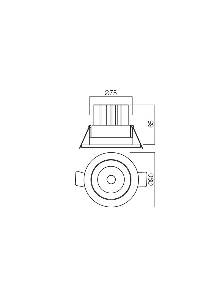 REDO 70384 MT 145 MBK LED NW 9W 4000K