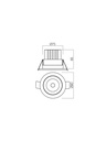 REDO 70384 MT 145 MBK LED NW 9W 4000K