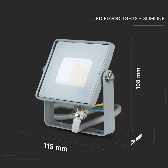 PROIECTOR CU LED 10W 6500K 800 lm IP65 GRI