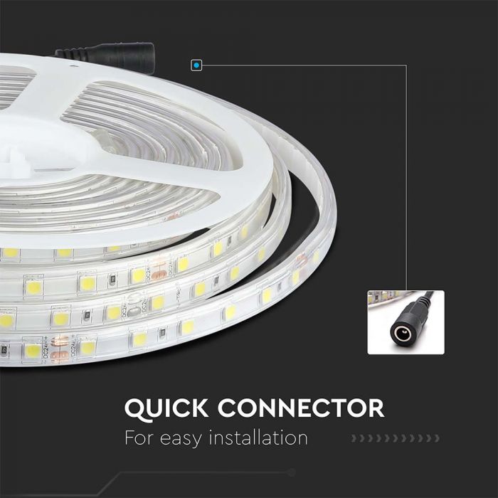 LED BANDA 24V IP65 3000K 9W 830 lm/m (5ml/rola)