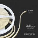 LED BANDA 24V IP65 4000K 10W 840 lm/m LED COB (5ml/rola) (IP67) 23139