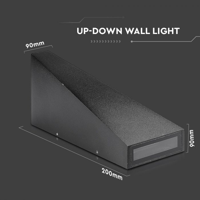 CIL ARH APLICA 3000K 6W 660 lm NEAGRA 2-WAY D:90x200x90mm IP65 VT