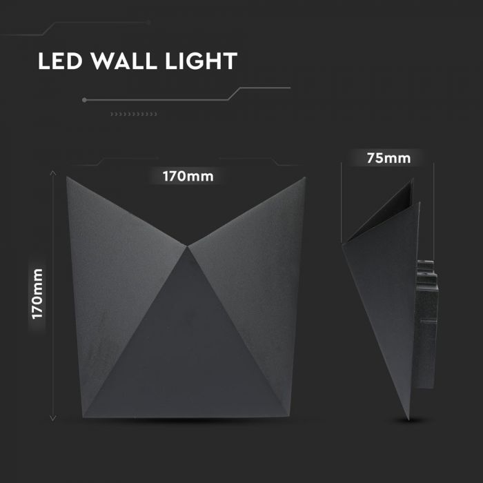 CIL ARH APLICA 4000K 5W 550 lm NEAGRA D:170x170x75mm IP65 VT