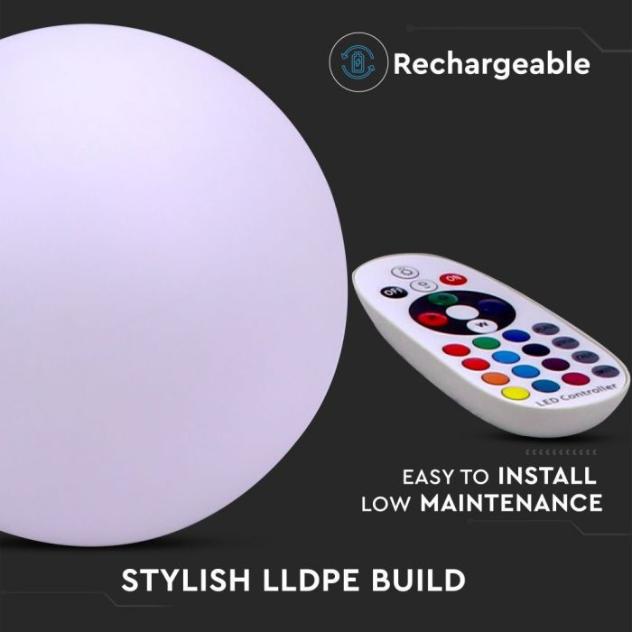 CIL ARH SFERA RGB D=40CM DECORATIVA CU TELECOMANDA IP54 VT