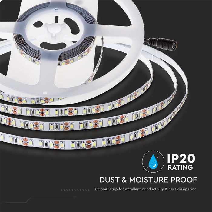 LED BANDA 24V IP20 3000K 8W 750 lm/m (10ml/rola)
