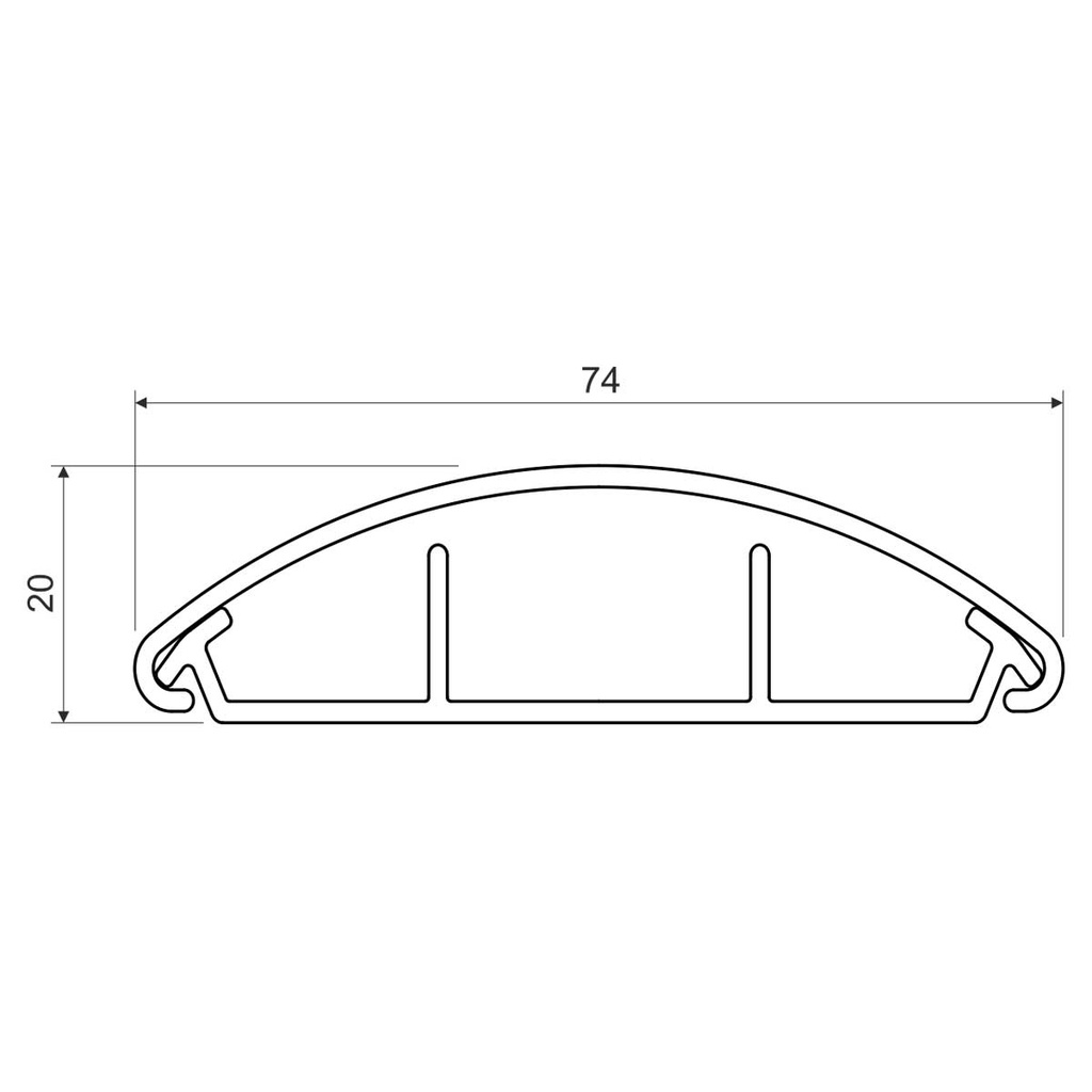 CANAL CABLU PARDOSEALA 74x18 PVC LO75LD