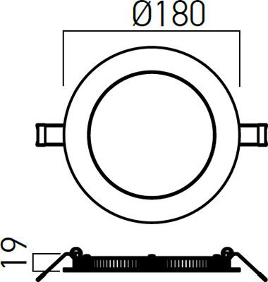 ARX DOWNLIGHT XFLAT ROTUND 11W 3000K IP40