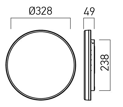 ARX PLAFONIERA 24W SENZOR 3000K/4000K/6500K WH PLN02CCT