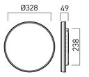 ARX PLAFONIERA 24W SENZOR 3000K/4000K/6500K WH PLN02CCT