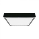 CIL PLAFONIERA SENZOR IP44 4000K 24W 2400 lm PATRATA D:225x225x65mm NEAGRA