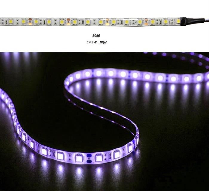 LED BANDA 12V IP54 RGB 14.4W 1440 lm/m (5m/rola) 05-0811/RGB
