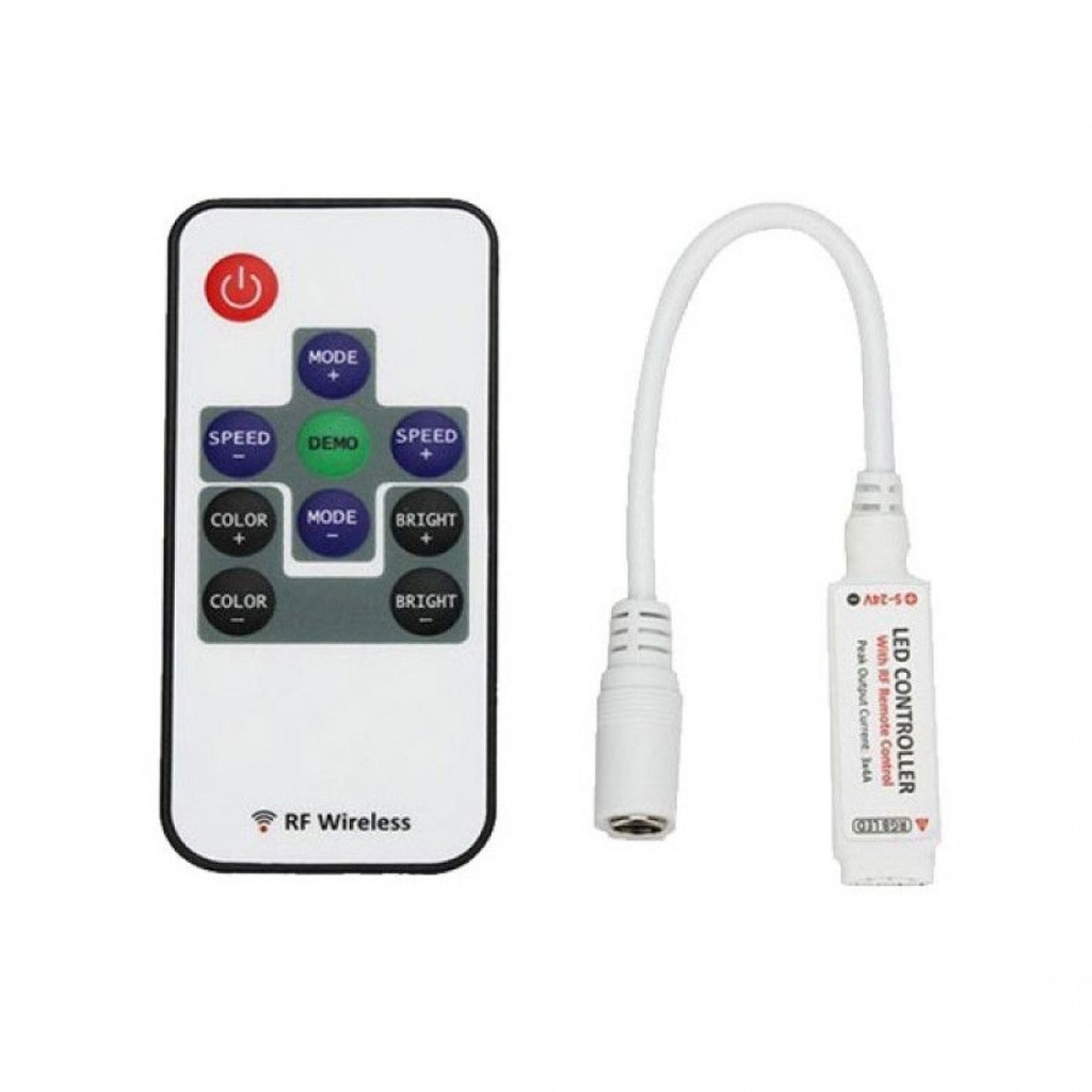 SPN DL66520H MINI CONTROLLER BANDA LED RGB 12V 144W 12A 10TASTE RF