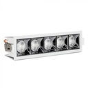 ZDOWNLIGHT CU LED 20W(5x4W) 2700K 1600 lm 210x54x47 mm ALB