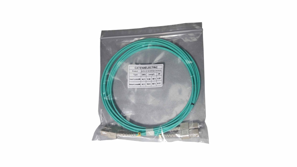 FO PATCH CORD MM OM3 SC-SC 3M DUPLEX