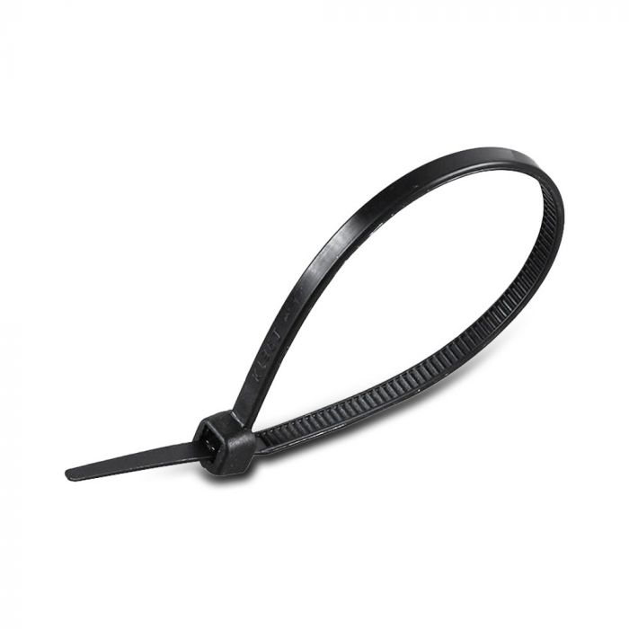 V-TAC COLIER PVC 150x3.5 NEGRU 100 BUC/SET VT