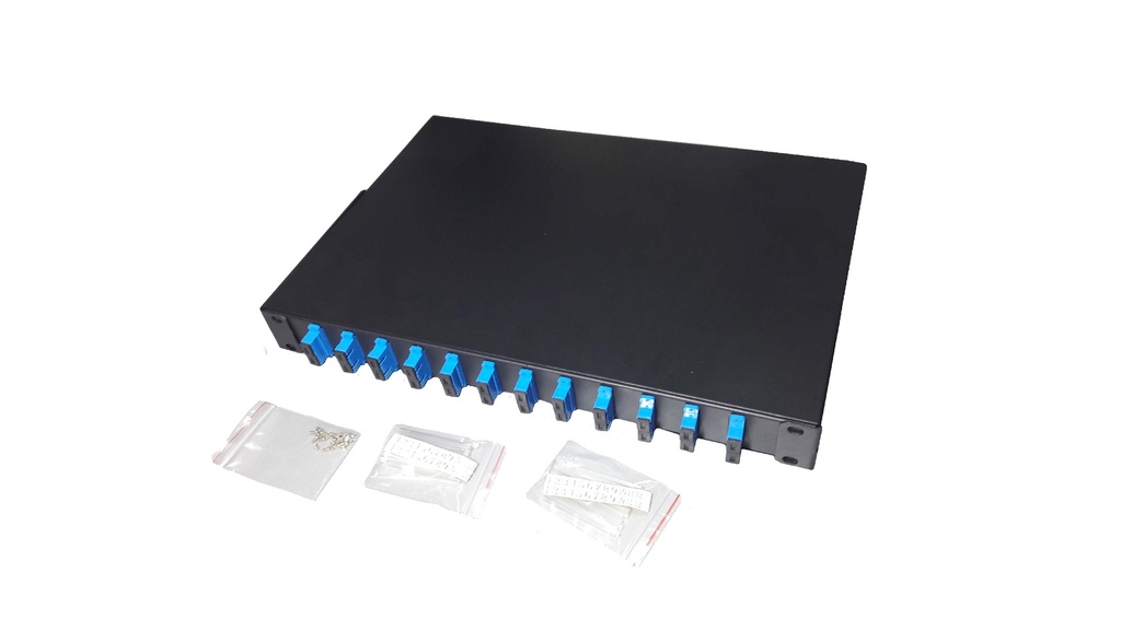 FO PATCH PANEL ODF 12 FIBRE RACKABIL 1U SIMPLEX ECHIPAT SC/PC